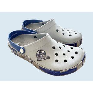 STAR WARS R2D2 Crocs Grey Slip On Rubber Size M 7 / W 9